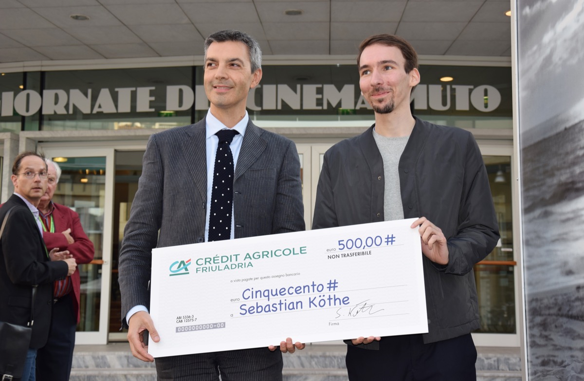 Sebastian Koethe E Il Vincitore Del Premio Credit Agricole Friuladria Collegium 2017 Le Giornate Del Cinema Muto